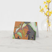 Pokeberryの在来植物のメッセージカード カード (黄色い花)