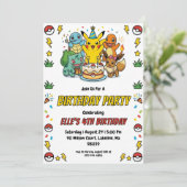 Pokémon Birthday Invitations 招待状 (スタンド正面)
