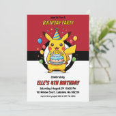 Pokémon Birthday Invitations 招待状 (スタンド正面)