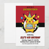 Pokémon Birthday Invitations 招待状 (正面/裏面)