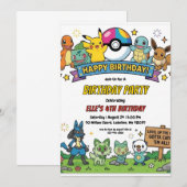Pokémon Birthday Invitations 招待状 (正面/裏面)
