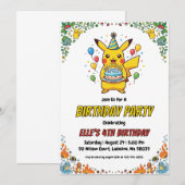 Pokémon Birthday Invitations 招待状 (正面/裏面)