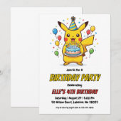 Pokémon Birthday Invitations 招待状 (正面/裏面)