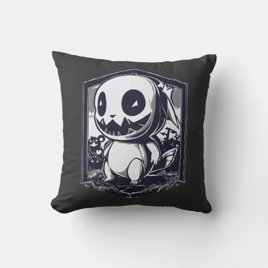 Pokémon Halloween  Blanco y Negro クッション (正面)