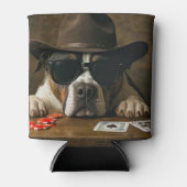 Poker Black Jack Western Pitbull Cute 缶クーラー (正面)