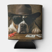 Poker Black Jack Western Pitbull Cute 缶クーラー (裏面)
