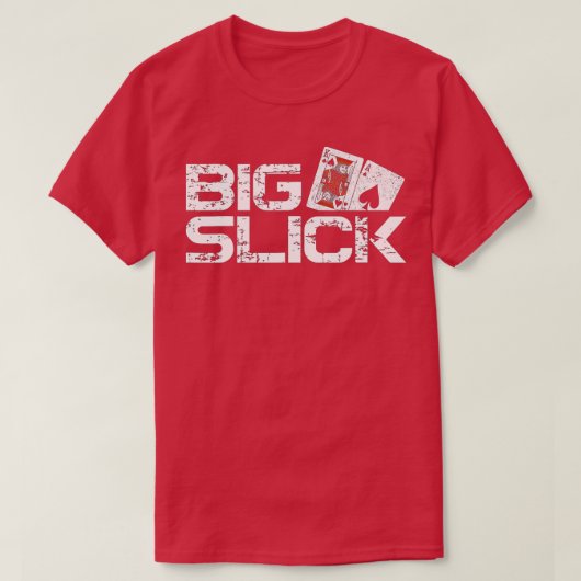 Poker Cards Ace King Vintage Big Slick  Tシャツ (デザイン正面)