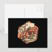 Poker Cards Chips Casino Gambling Cards Player Gif ポストカード (正面/裏面)