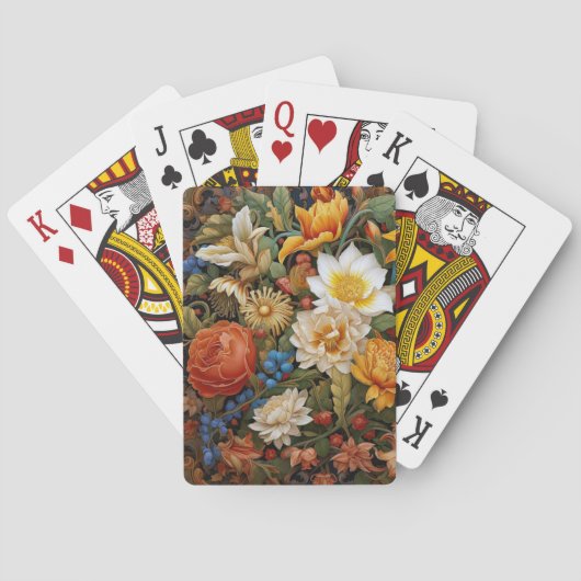 POKER CARDS - Colorful Floral Design トランプ (裏面)