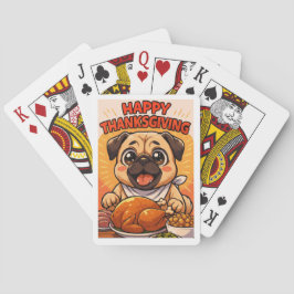Poker Cards: Happy Thanksgiving Pug Playing Cards トランプ