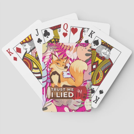 Poker Cards : Trust Me I Lied (magenta) トランプ (裏面)