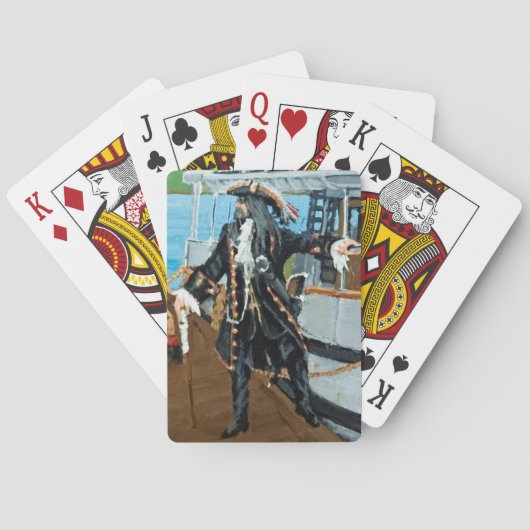 Poker Cards w portrait of Captain Jim Studley トランプ (裏面)