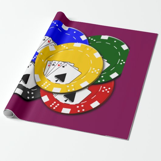 Poker Chip ラッピングペーパー (アンロールド)