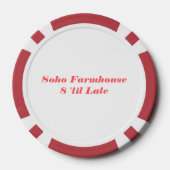 Poker Chip Bachelorette Hen Party Invite Favor ポーカーチップ (裏面)