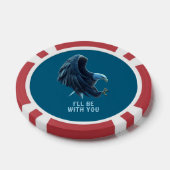 Poker Chip Bald Eagle Heart Custom Quote Loyalty 1 ポーカーチップ (シングル)
