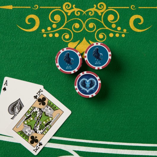 Poker Chip Bald Eagle Heart Custom Quote Loyalty 1 ポーカーチップ (ポーカーテーブル (スタック))