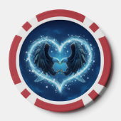 Poker Chip Bald Eagle Heart Custom Quote Loyalty 1 ポーカーチップ (裏面)