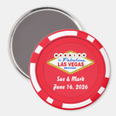 Poker Chip Magnet Married in Las Vegas マグネット (正面/裏面)