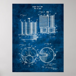 Poker Chip Patent Design Wall Decor Art no. 4 ポスター