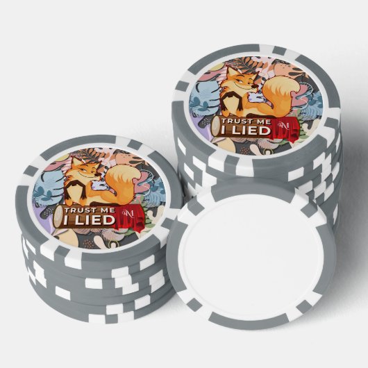 Poker Chips : Trust Me I Lied (grey) ポーカーチップ (積み重ね)