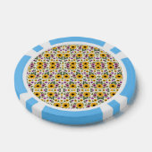 Poker chips with a vibrant floral pattern ポーカーチップ (シングル)