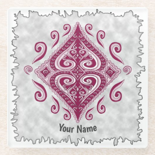 Poker Diamonds ガラスコースター (正面)