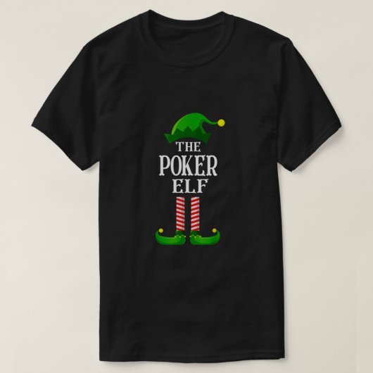 Poker Elf Matching Family Group Christmas Party Pa Tシャツ (デザイン正面)