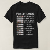 Poker Hands Cheat Sheet Card Casino Games Funny Pl Tシャツ (デザイン正面)