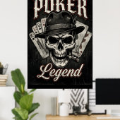 Poker Legend Funny Shirt I Love Poker Texas Holdem ポスター (ホームオフィス)
