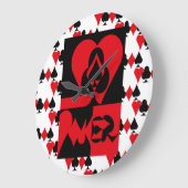 POKER NEW ORIGINAL pixelat by Masanser ラージ壁時計 (傾斜)