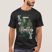 Poker Player Apparel Patricks Day Green Skulls Tシャツ (正面)
