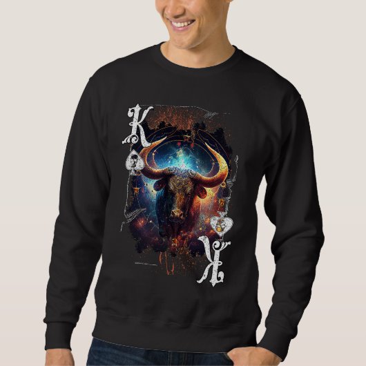 Poker Player Apparel Zodiac Sign Edition Taurus スウェットシャツ (正面)