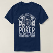Poker Player  Funny Skeleton Pun Poker  Tシャツ (デザイン正面)