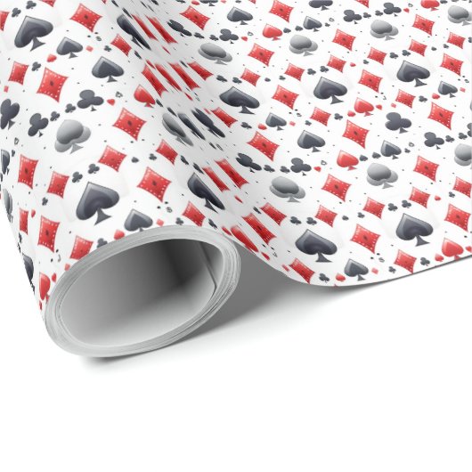 Poker Playing Card Themed Gift Wrapping Paper Wrap ラッピングペーパー (ロールコーナー)