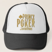 Poker prince funny personalizable  キャップ (正面)