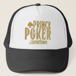 Poker prince funny personalizable  キャップ