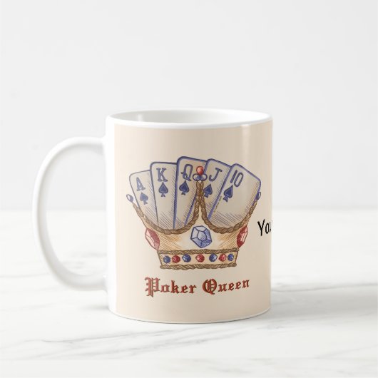Poker Queen コーヒーマグカップ (左)