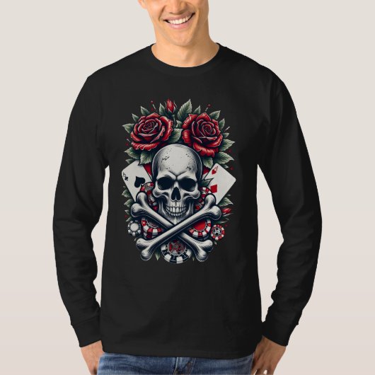 Poker Skull Tシャツ (正面)