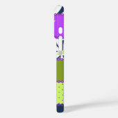 Pokiiハワイアンフローラとドットパッチワークバイオレット Case-Mate iPhoneケース (裏面 / 左)