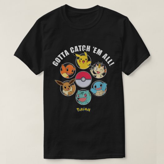 PokmonはEmのすべてのグループをキャッチする Tシャツ (デザイン正面)