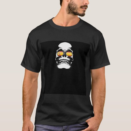 Poland 2018 Football World Cup Skull Tシャツ (正面)