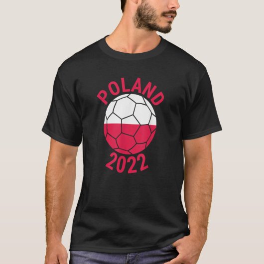 Poland 2022 Football Supporter Championship Soccer Tシャツ (正面)