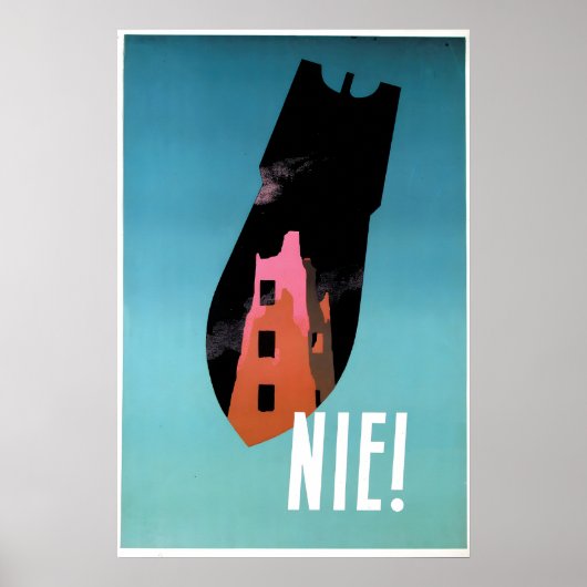 Poland Anti-War Poster Cold War No Nukes Art Print ポスター (正面)