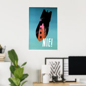 Poland Anti-War Poster Cold War No Nukes Art Print ポスター (ホームオフィス)