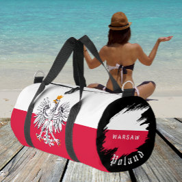 Poland Bag, Warsaw, travel, Polish Flag ダッフルバッグ