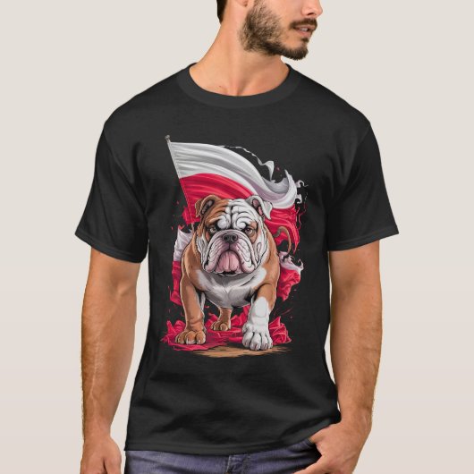 Poland Bulldogs Dog Lover Gift Cute Design for Pet Tシャツ (正面)