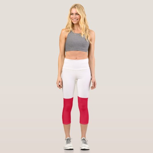 Poland Flag カプリレギンス (正面)