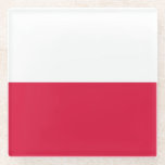 Poland Flag ガラスコースター<br><div class="desc">Patriotic flag of Poland.</div>