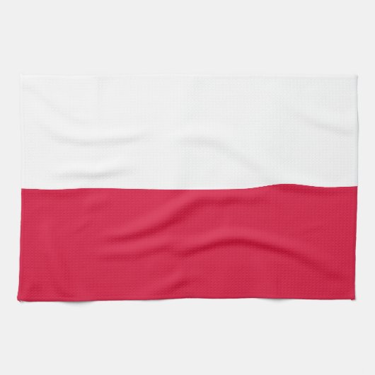 Poland Flag キッチンタオル (横)