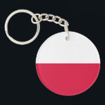 Poland Flag キーホルダー<br><div class="desc">Patriotic flag of Poland.</div>